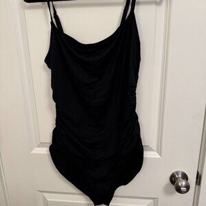 La Blanca Island Goddess One-Piece Swimsuit (Size: 16; Color: Black)